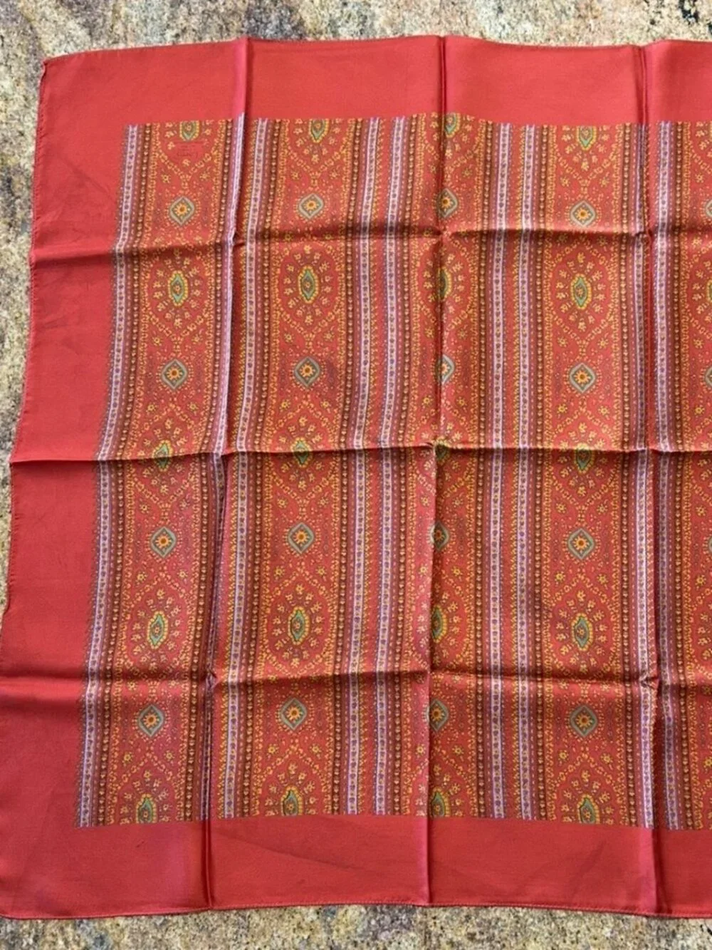 Vintage Liberty of London Red Silk Scarf